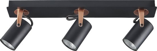 Beliani klip - plafondlamp-zwart-metaal