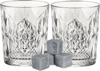 Bormioli Rocco verres à whisky - set de 6x pièces de 390 ml - et 6x glaçons à whisky - Set cadeau