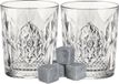 Bormioli Rocco verres à whisky - set de 6x pièces de 390 ml - et 6x glaçons à whisky - Set cadeau