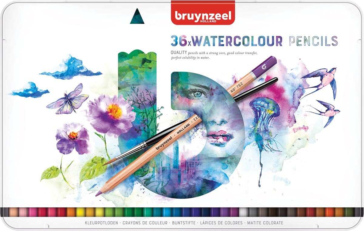 Bruynzeel aquarel potloden Expression, doos van 36 stuks