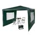 Merkloos Relaxdays Partytent 3x3m - Groen - Met 2 Zijwanden - Party Tent