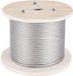 VEVOR 316 Roestvrijstalen Kabel, 152 M 4 mm Diameter Roestvrij Staaldraad met 1x19 Constructie, 1496 Kg Breeksterkte Staalkabel voor Buitenleuningen, Patio's, Doe-Het-Zelf Balustrades