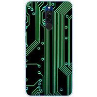 Xiaomi Redmi 8 Bedrukt siliconen hoesje Texture circuit geek