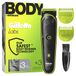 Gillette Labs i3 Body + Tondeuse intime pour homme avec technologie SkinFirst – Rasoir intime pour homme pour le corps et les parties intimes, étanche – Noir/vert