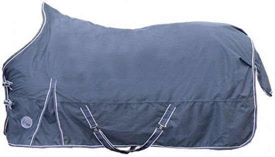 HKM Highneck Regendeken Fleece navy - Paard - Regendeken - Polyester - Navy - Machinewas