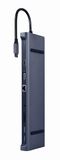 Gembird USB Type-C 10-in-1 Multipoort Adapter - Space Grey