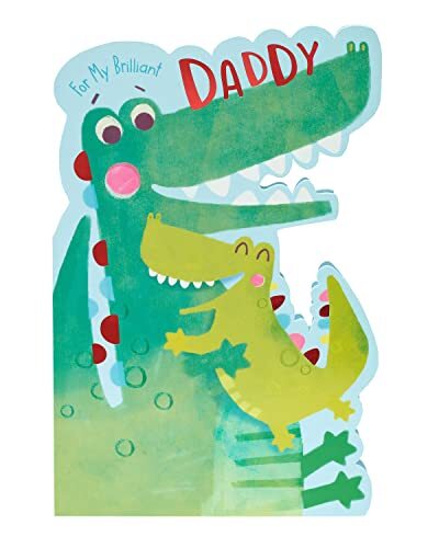 Boofle Vaderdag kaart voor papa met envelop - krokodil cartoon ontwerp, door UK Greetings