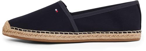TOMMY HILFIGER Vlag Canvas espadrille espadrilles dames, Ruimte Blauw, 37 EU