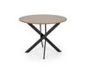 Bol Table à manger ronde plateau noix et pieds noir 100cm