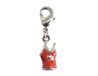 INNSPIRO NICE CHARMS T-shirt-hanger, metaal, rood, met karabijnhaak, 8 x 15 mm, 25 stuks