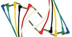 Omnialaser - Audiokabel klink Mono 6,3 mm gebogen, voor gitaar, bas, pedaalboard - kleurrijk - 12 stuks 1 meter