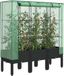 Maison Exclusive - Lit de jardin surélevé avec housse de serre, aspect rotin, 120x40x140 cm