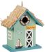 Relaxdays decoratief vogelhuisje - strandhuis - 24,5 x 19 x 13,5 cm - hout - hangend