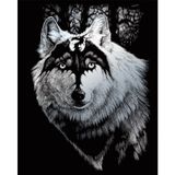 mantiburi Royal & Langnickel 8 x 10" Dragon Wolf voorbedrukte folie set - zilver