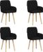 vidaXL Eetstoelen - 4 stuks - Stof - Zwart