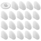 cyclingcolors 20 x afdekkingen voor kruiskopschroeven, wit, 12,5 mm x 4,2 mm, PZ3, gatdeksel, bescherming voor meubels, tafel, stoel