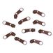 cyclingcolors 10 x ritssluitingschuivers vervanging reparatieset voor rits hoofd nr. 5 schuiver voor kleding tassen jassen tassen koffer jeans, bruin