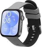 kwmobile Horlogebandje voor Huawei Watch Fit 3 / Fit 4 - TPU Polsband - Zwart/Grijs