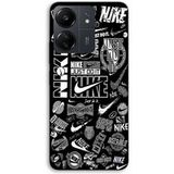 Nike Hoesje voor Xiaomi Redmi 13C 4G Air-logo Graffiti Zwart-wit Maniacase