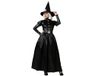 Atosa Zwart heksenkostuum voor volwassenen, dames, heksen, tovenaars, kostuums voor Halloween, carnaval, themafeesten, inclusief hoed, lange jurk en riem, comfortabel, grappig en origineel, XL