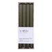 DONAU Home Set lange staafkaarsen, geribbeld, kaki-kleur, 4 stuks, 30 x Ø 2,25 cm, ongeparfumeerd