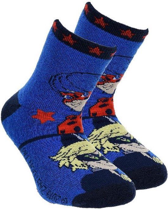 Miraculous Ladybug - Badstof Antislip Sokken - Maat 27-30 - Kinderen - Unisex