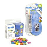 Rapesco 1299A Supaclip 40 Set, Klemaanbrenger met 175 Klemmen | 25 Roestvaststalen Klemmen en 150 in Diverse Kleuren