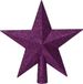 Decoris Kerstboom Piek Ster Vorm Paars Glitter 19 cm Kunststof