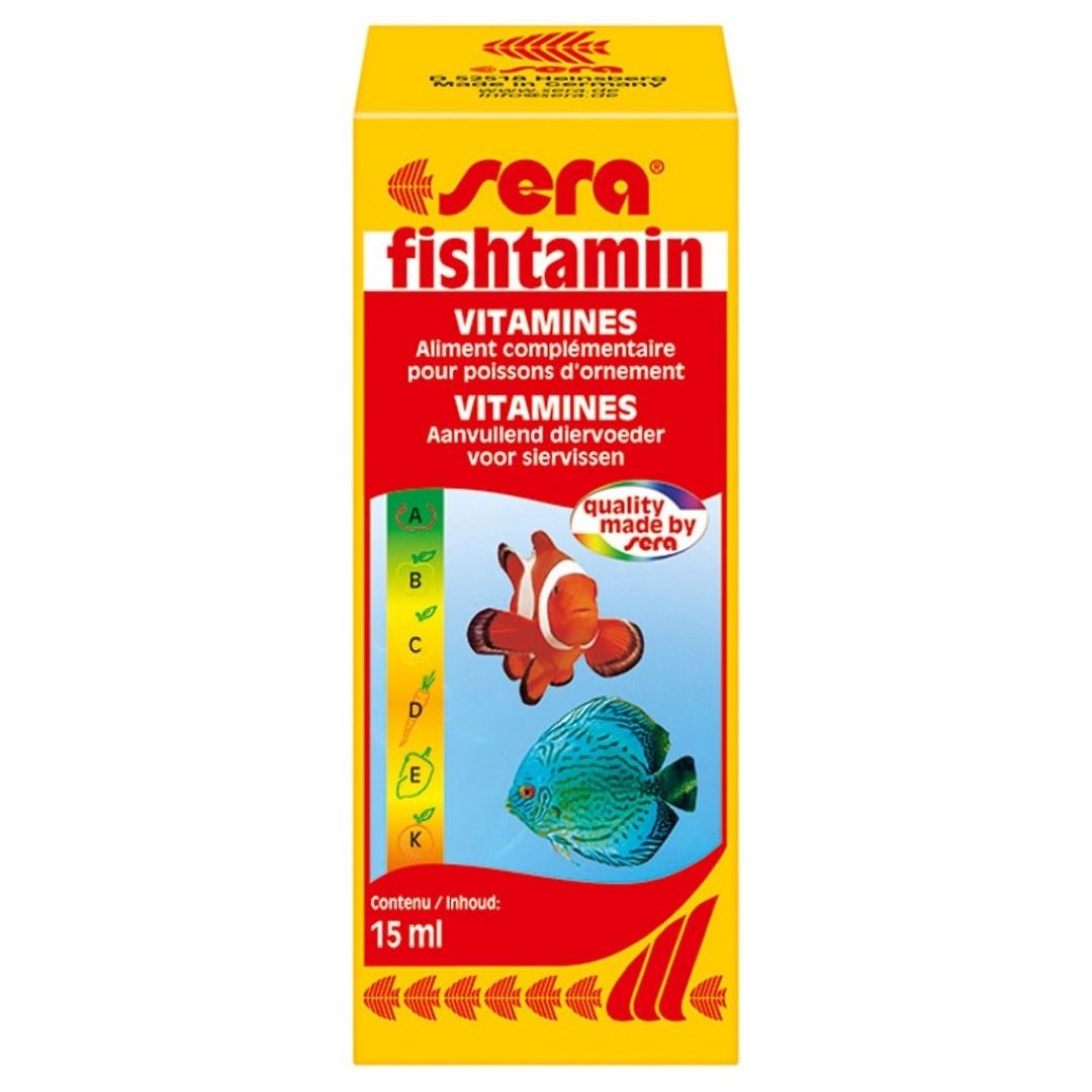 Sera Fishtamin 15ml - Aquarium Medicijnen Multivitaminen voor aquariumvissen