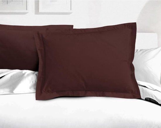 Lovely Home Set van 2 kussenslopen - LH71587 - 50 x 70 cm - Bruin