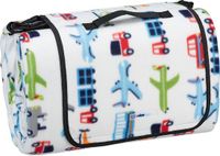 Relaxdays XXL picknickkleed - 300 x 200 cm - waterdicht - wit, blauw, rood