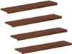 vidaXL - Marche - 4 - pc - 110 - x - 30 - x - 2 - cm - Brun Foncé - Massif - Chêne