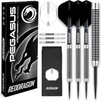 Red Dragon Pegasus Steeltip Dartpijlen - 30 gram - Zwart/Zilver