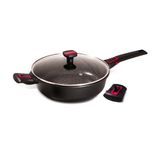 Baumalu Graniet Pro Stoofpan met Glazen Deksel, 24 cm, Zwart
