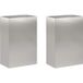 Maison Exclusive - Lot de 2 pots de jardin, argenté, 40 x 30 x 75 cm, en acier inoxydable