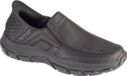 Skechers Slip-Ins Respected - Elgin, Mannen, Zwart, Leer, Maat 42.5