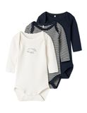 NAME IT NBNBODY 3P LS Y/D CORE 2 NOOS Unisex Rompertje - Maat 86