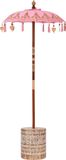 Parasol Balinais avec base Rose 95 x 95 x 260 cm