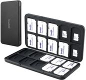 Buddi Sorted - SD Kaart Houder - Geheugenkaart Organizer voor 20 SD Kaarten & 20 Micro SD Kaarten - Memory Card Case - TF Kaart Opslag Doosje - Zwart