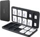 Buddi Sorted - SD Kaart Houder - Geheugenkaart Organizer voor 20 SD Kaarten & 20 Micro SD Kaarten - Memory Card Case - TF Kaart Opslag Doosje - Zwart