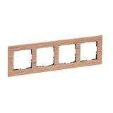LEGRAND, SEANO Natura 4-voudig frame van echt materiaal, duurzame productie en verpakking, designuitvoering: licht eiken 766144