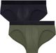 HOM Slip 'Supersoft' kaki / noir
