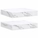 vidaXL Wandplank Wit Marmer 23 x 23,5 x 3,8 cm Bewerkt Hout