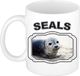 Bellatio Decorations Dierenliefhebber Grijze Zeehond Mok 300 ml