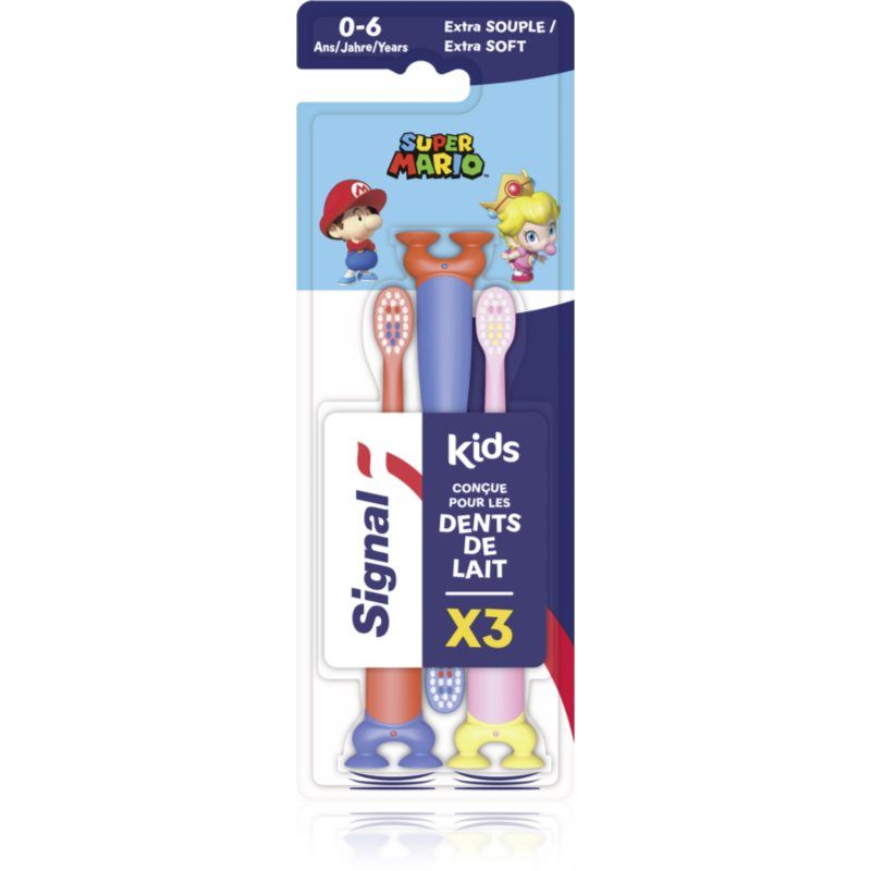 Signal DOVE Kids Super Mario Extra Soft Toothbrush - Klasický Zubní Kartáček