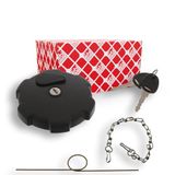 Febi Bilstein 46450 Afsluitbaar, ongeventileerd tankdeksel met afdichting en ketting, tanksluiting - Mercedes-Benz