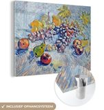 MuchoWow® Glass Painting 120x90 cm - Acrylic Glass Painting - Grapes, Lemons, Pears and Apples - Vincent van Gogh - Photo on Glass - Paintings