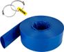 VEVOR Afvoerslang 76mmx32m Platte PVC-slang Zware Terugspoelafvoerslang met Klemmen Weerbestendig en Barstbestendig Ideaal voor Zwembad en Wateroverdracht Blauw