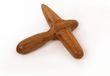 Merkloos Massagekruis hout massagehulpmiddel triggerpunten - Eendelig - Ca. 11 x 10 cm - Thaise massage