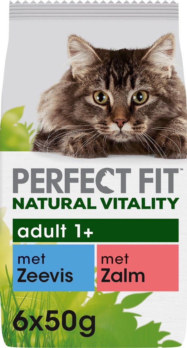 Perfect Fit Natural Vitality - Maaltijdzakjes met Zalm & Zeevis in saus - 36 x 50g
